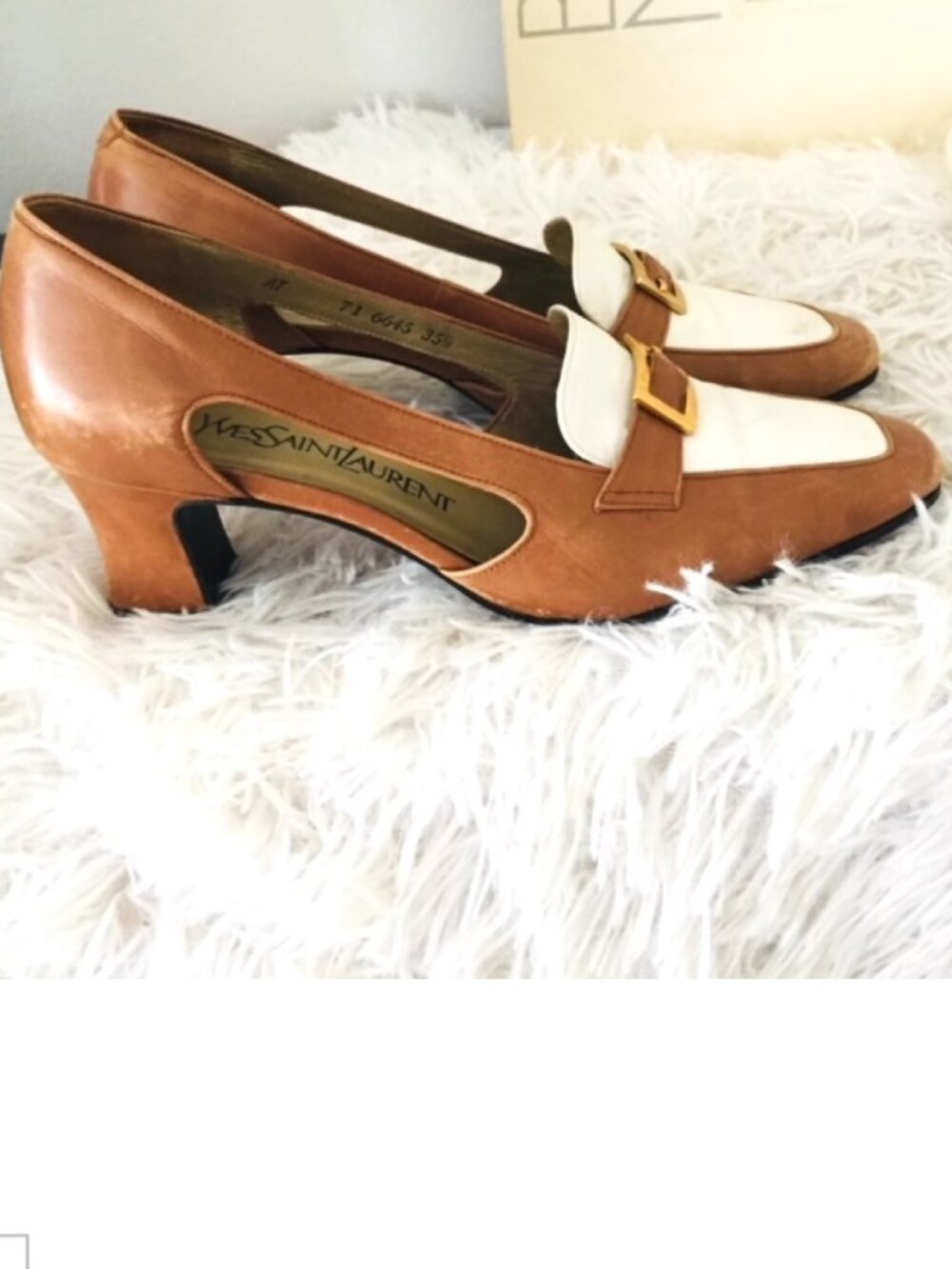 Yves Saint Laurent Vintage Two-Tone Loafer Pumps Classic Old Money